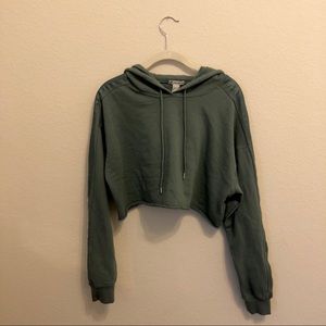 Cropped Green Hoodie